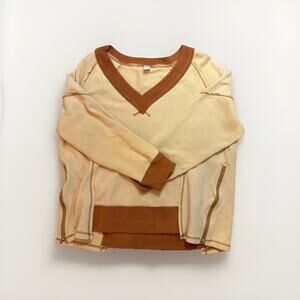 Vintage Caracilia Sweatshirt Women’s Size S Tan/Brown 100% Cotton Excellent Used